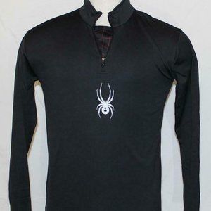 NEW Boys Tribal Spyder Dry 1/4 Zip Technical Performance Sports Top Black $60